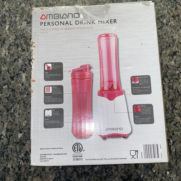 Ambiano Personal Drink Mixer Smoothies Shakes Slushies Protein Drinks Brand New - Picture 3 of 7